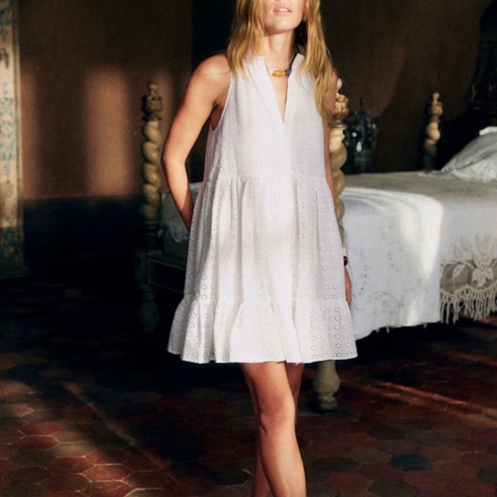 Sezane White Mini Dress